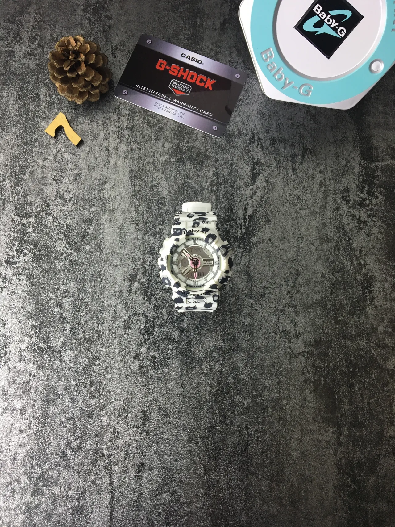Casio White Black Leopard-Print Resin Case Pink-Accented Analog-Digital Dial Watch 2