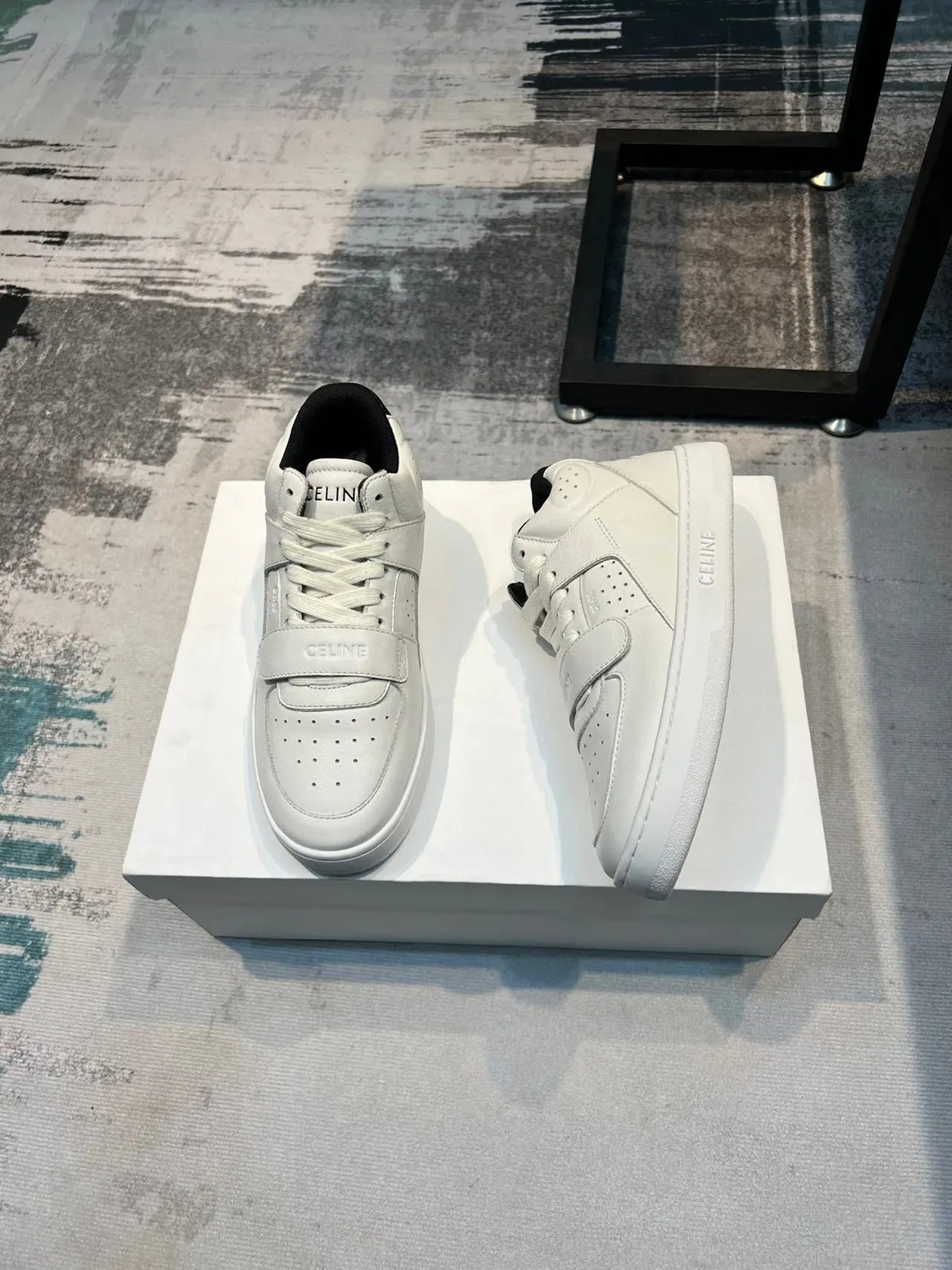 Celine CT-01 Tênis Lifestyle de Couro Branco 4