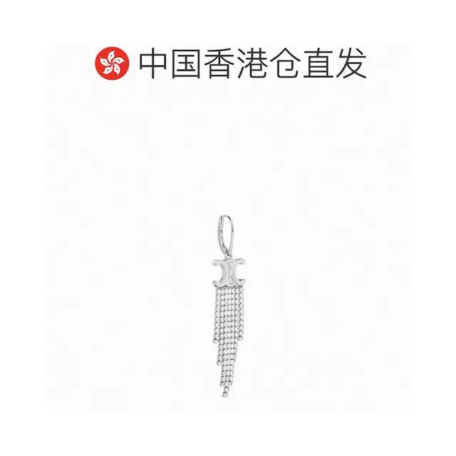 Celine Triomphe Pendientes de Cristal con Flecos 6