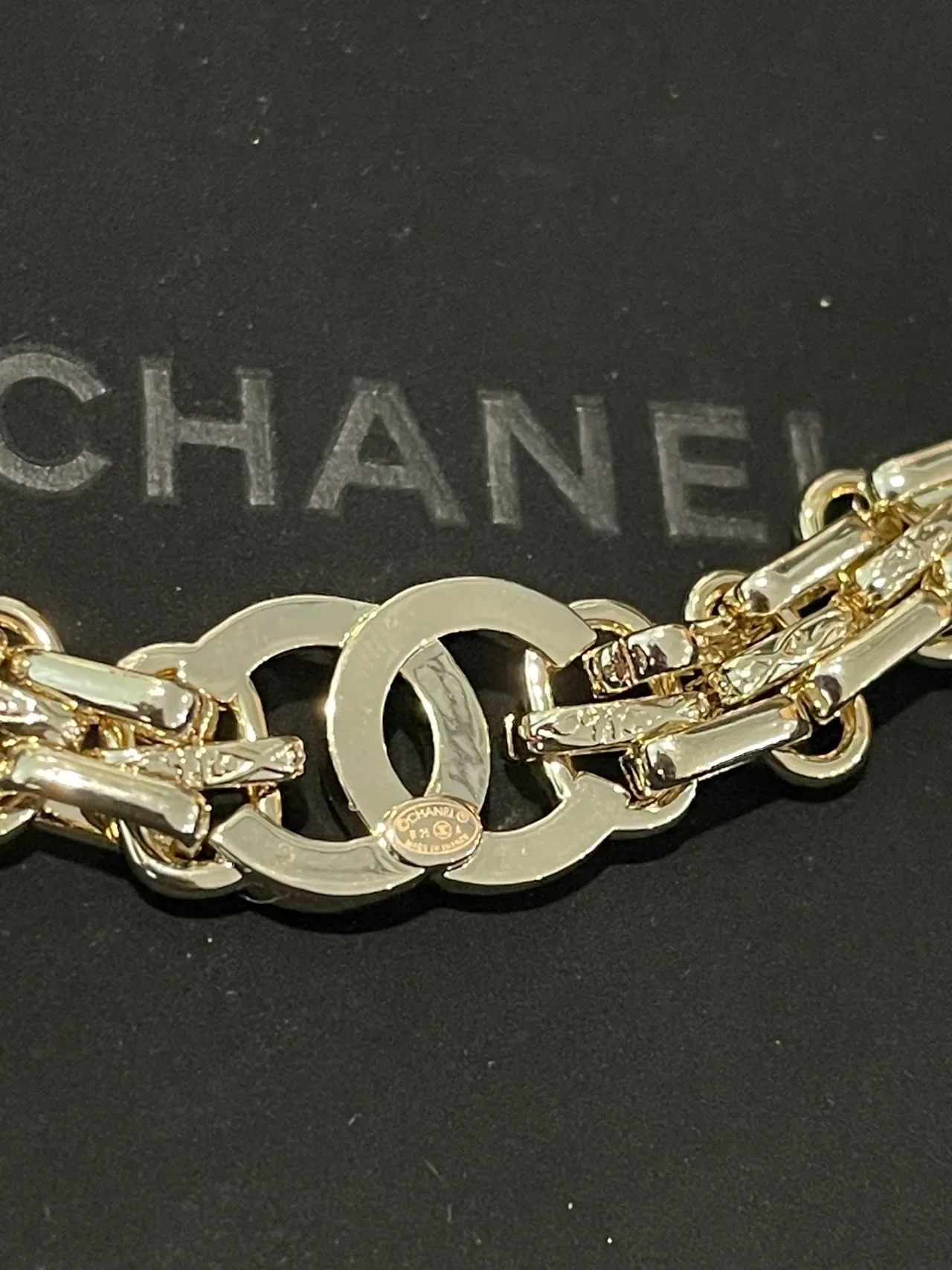 Chanel CC Logo Chain Necklace Silver-Toned Crystal-Embellished Necklaces 2