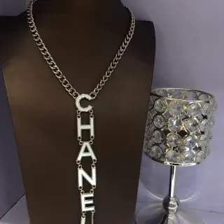 Chanel CHANEL قلادة شعار عمودي
