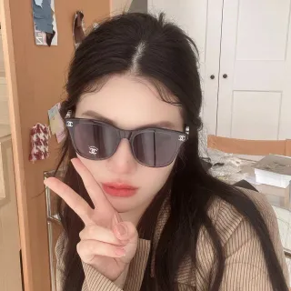 Chanel Rectangular Cat-Eye CC Logo Sunglasses