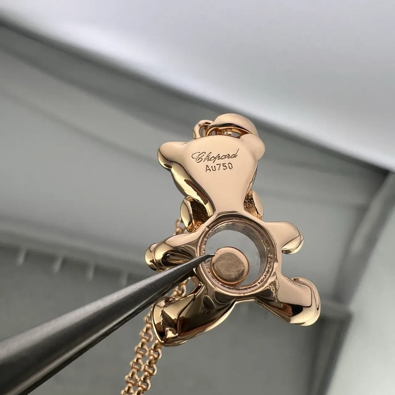 Chopard Happy Bear Colares com pingente em ouro rosa e ouro branco 4