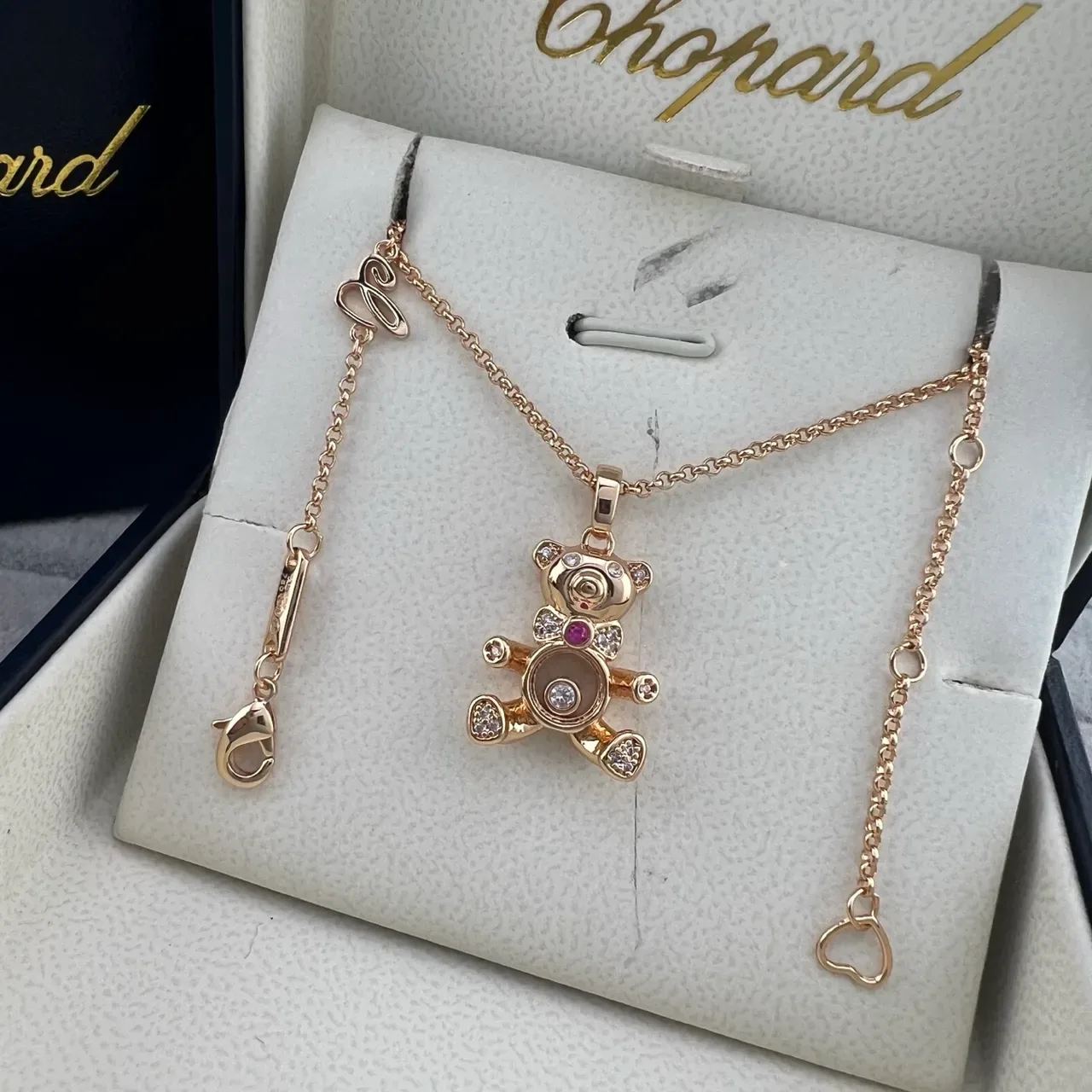 Chopard Happy Bear Colares com pingente em ouro rosa e ouro branco 5