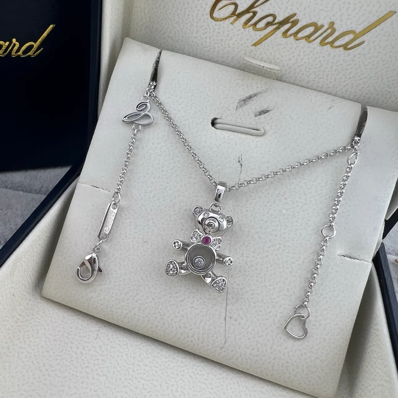 Chopard Happy Bear Colares com pingente em ouro rosa e ouro branco 6