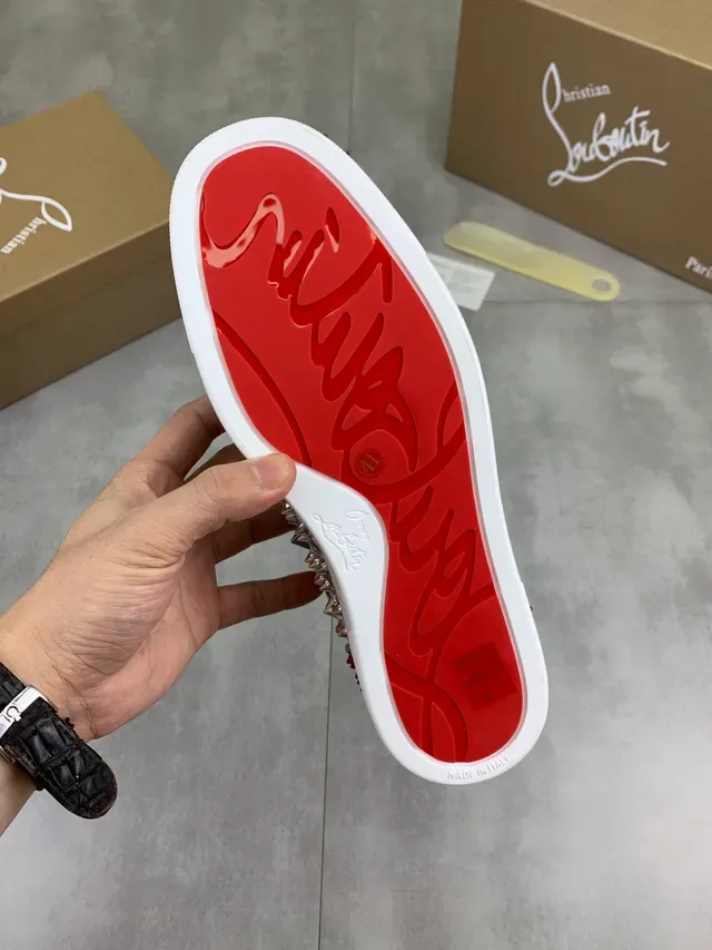 Christian Louboutin কালো সিলভার স্পাইক টো সিকোয়িন্ড উপর লাইফস্টাইল স্নিকার 3