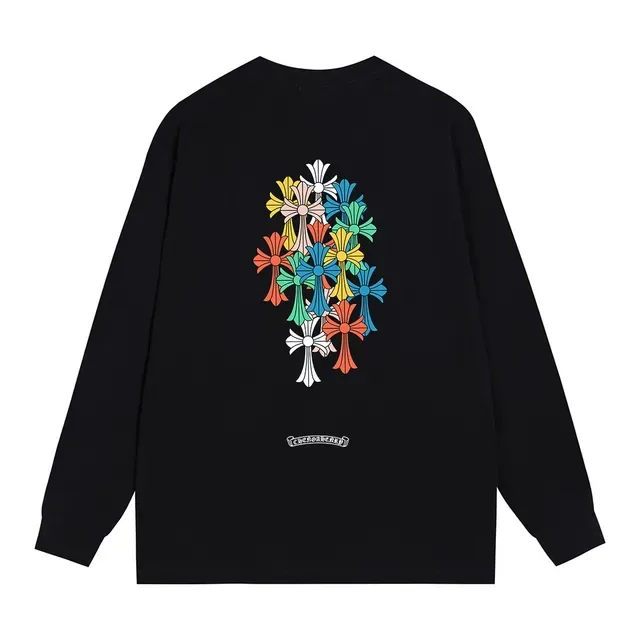 Chrome Hearts Black Multicolor Long-Sleeve Crewneck T-Shirt 9