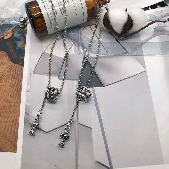 Chrome Hearts Cross & Barrel Filigree Silver Necklace 2