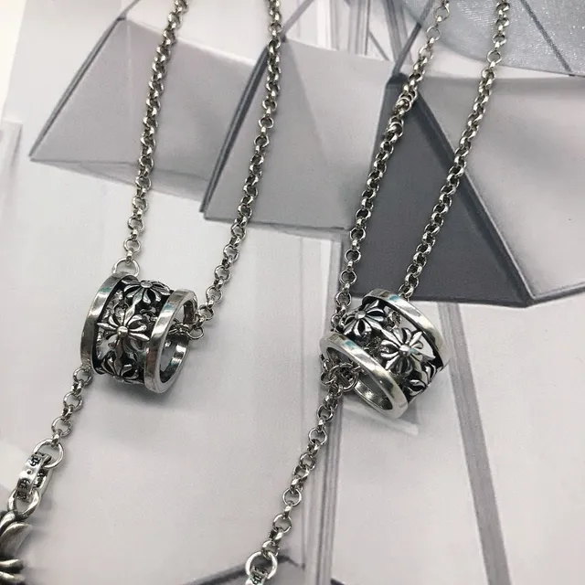 Chrome Hearts Cross & Barrel Filigree Silver Necklace 3