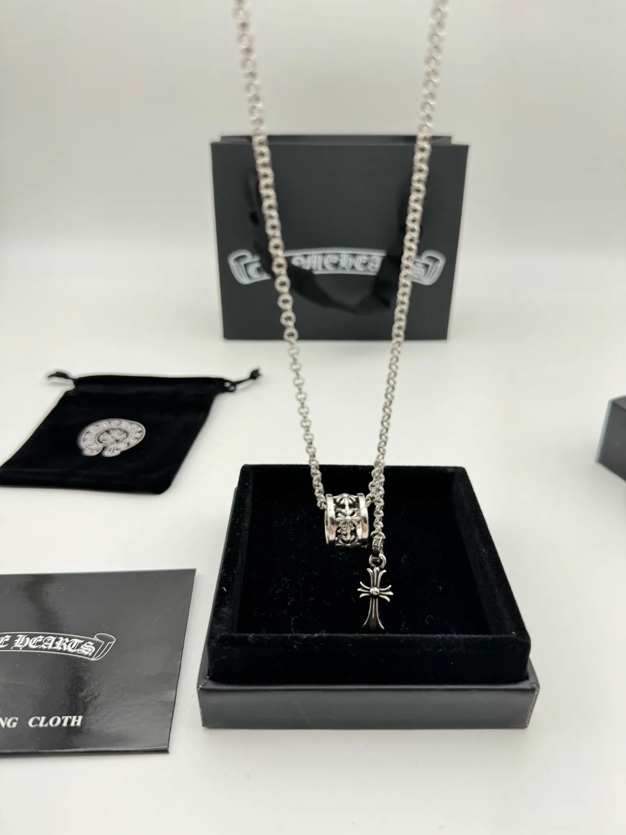 Chrome Hearts Cross & Barrel Filigree Silver Necklace 6