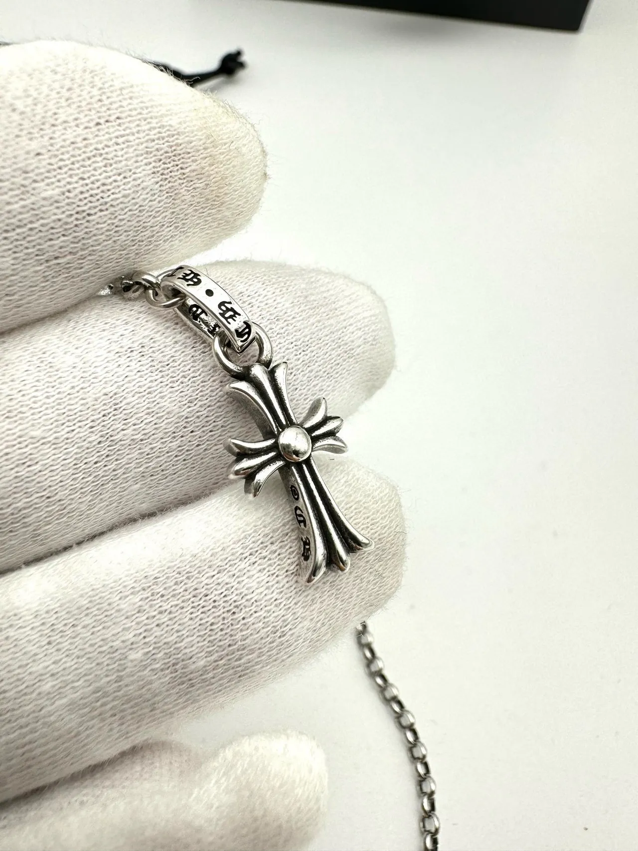 Chrome Hearts Cross & Barrel Filigree Silver Necklace 8