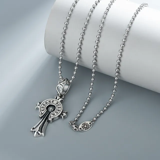 Chrome Hearts Collier en Argent avec Pendentif Croix 4