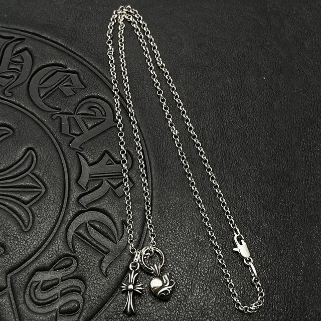 Chrome Hearts Silver Multi-Charm Gothic Necklace 5