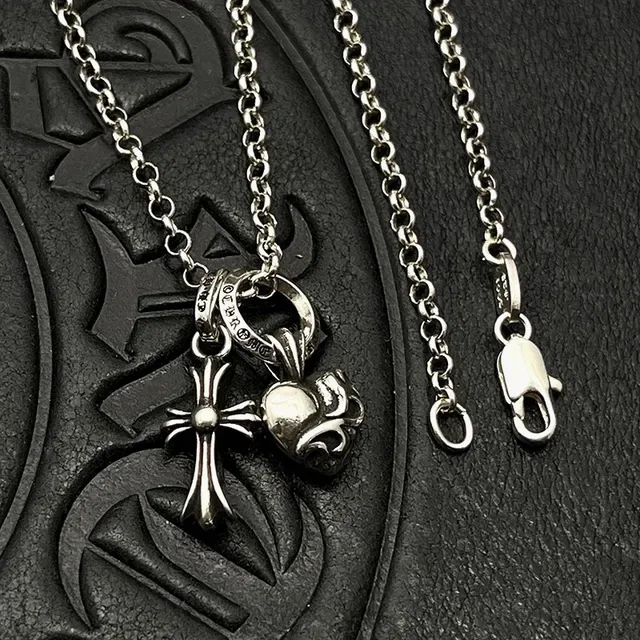 Chrome Hearts Silver Multi-Charm Gothic Necklace 7