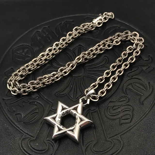 قلادة Chrome Hearts نجمة داود منحوتة 8