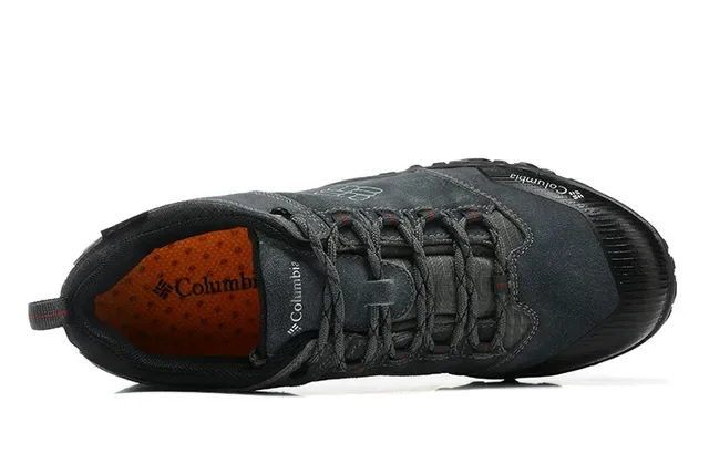 Columbia أحذية رياضية رمادية سوداء منخفضة القطع مقاومة للماء 6