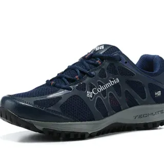 Columbia Navy Gray Mesh And Synthetic Overlay Upper Techlite Midsole Running Shoes