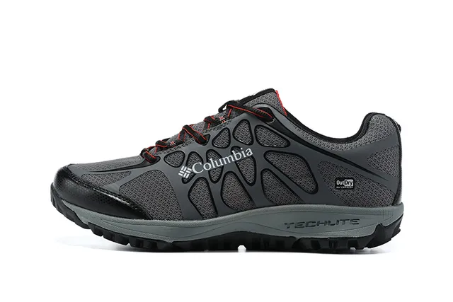 Columbia Navy Gray Mesh And Synthetic Overlay Upper Techlite Midsole Running Shoes 9