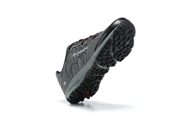 Columbia Navy Gray Mesh And Synthetic Overlay Upper Techlite Midsole Running Shoes 12
