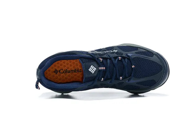 Columbia Navy Gray Mesh And Synthetic Overlay Upper Techlite Midsole Running Shoes 19