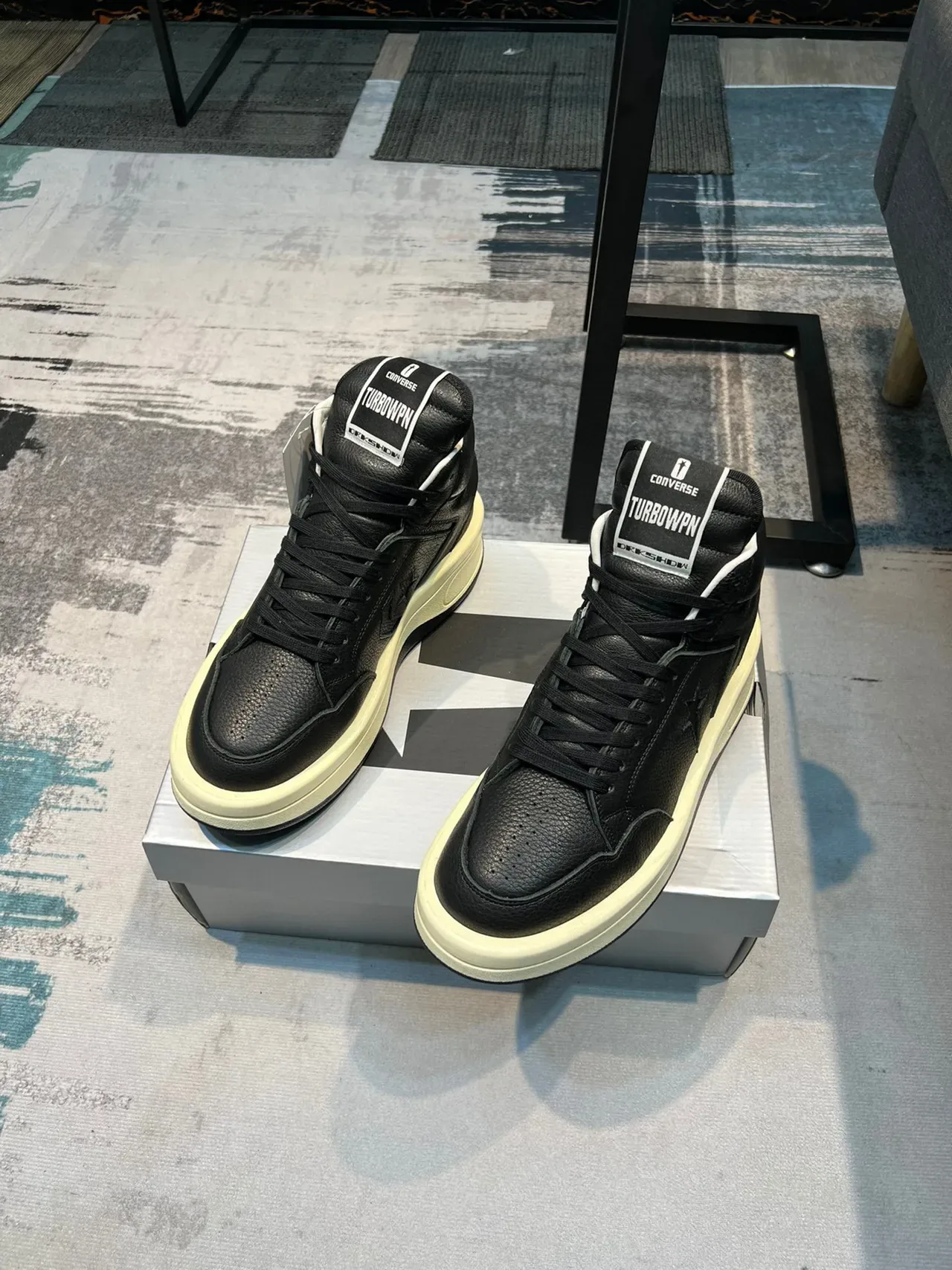 Converse Weapon High-Top Black and Cream Lifestyle Sneakers 5