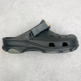 Crocs Echo أسود رمادي بناء رغوة مطبوعة فتحات التهوية clog