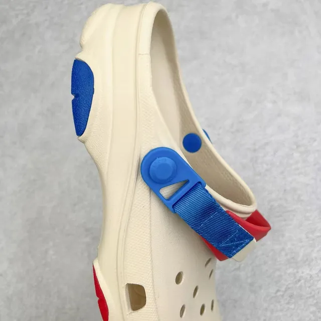 Crocs Echo Clog bege azul vermelho chinelos 5