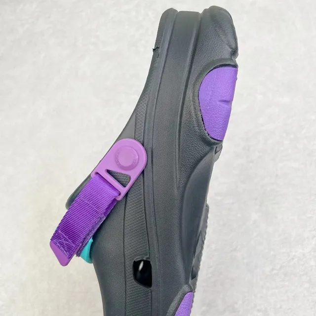 Crocs Echo Clog Black Purple Teal Strap Clog 4