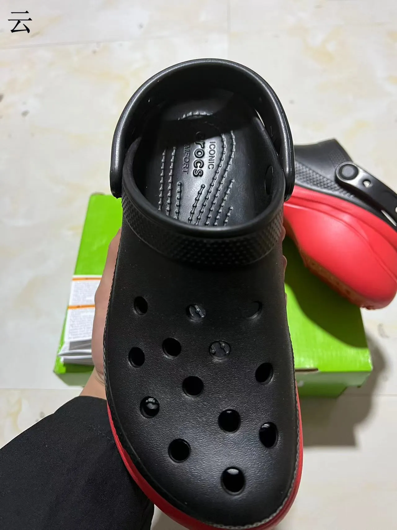 Crocs Echo Clog Red and Black Platform Clogs 4