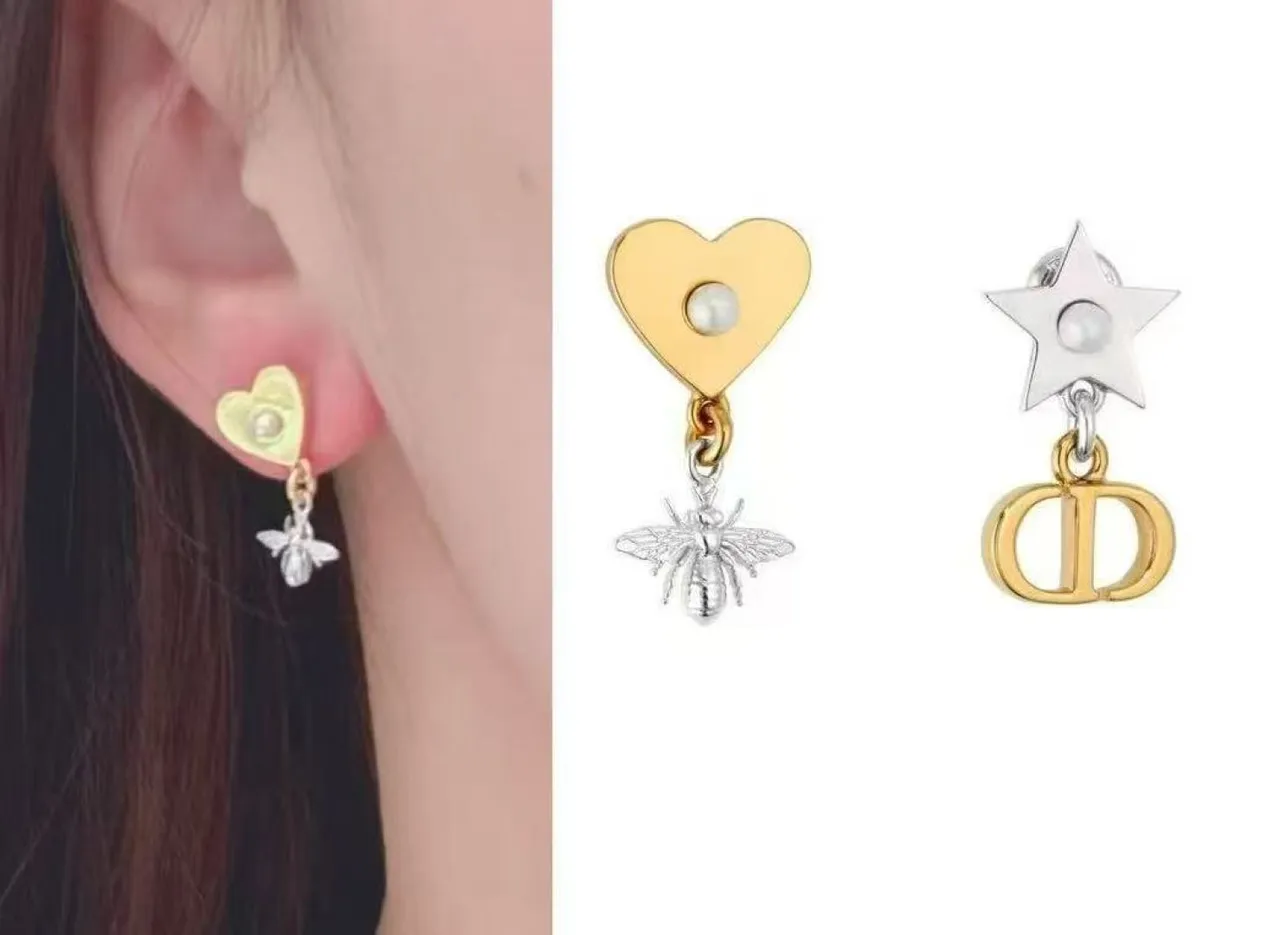 Dior Asymmetrical Mixed-Metal Pearl Motif Earrings 6