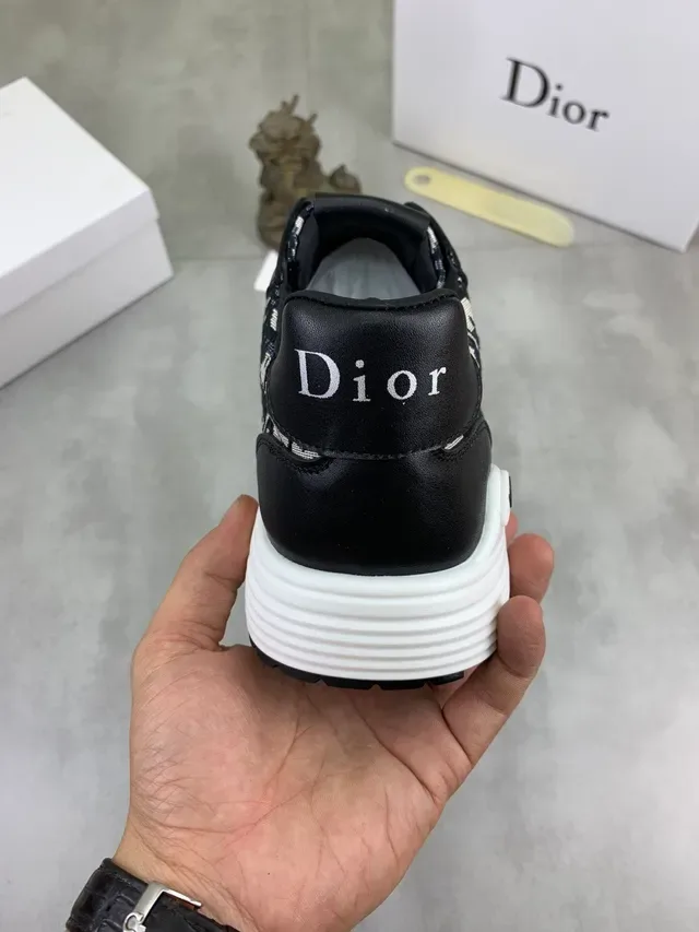 Dior B23 Monogram Black and Beige Lifestyle Sneakers 3