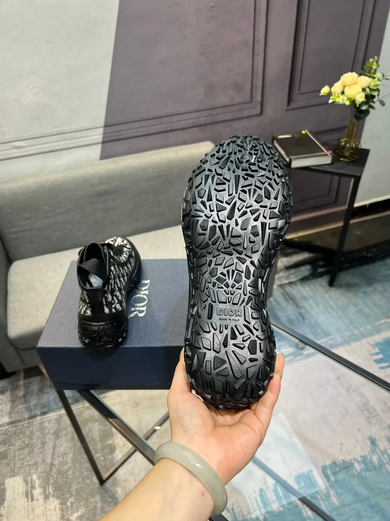 Dior B23 Monogram High-Top Lifestyle Sneakers 8