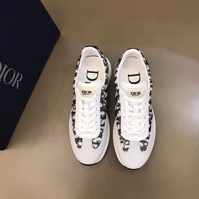 Dior B23 Monogram White and Black Lifestyle Sneakers 5