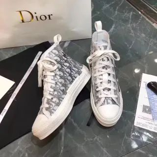 Dior B23 पारदर्शी मोनोग्राम हाई-टॉप लाइफस्टाइल स्नीकर