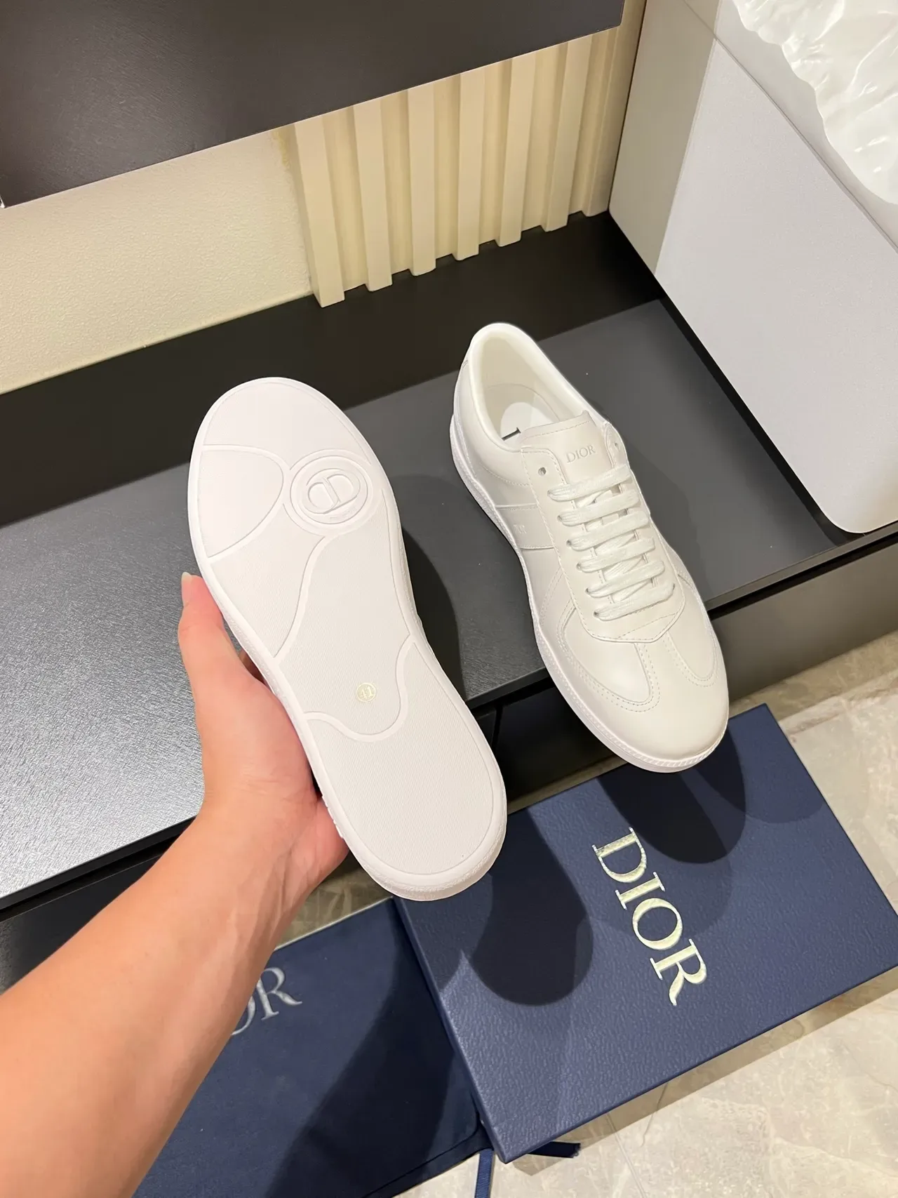 Dior B23 Sneakers Lifestyle en Cuir Blanc 3