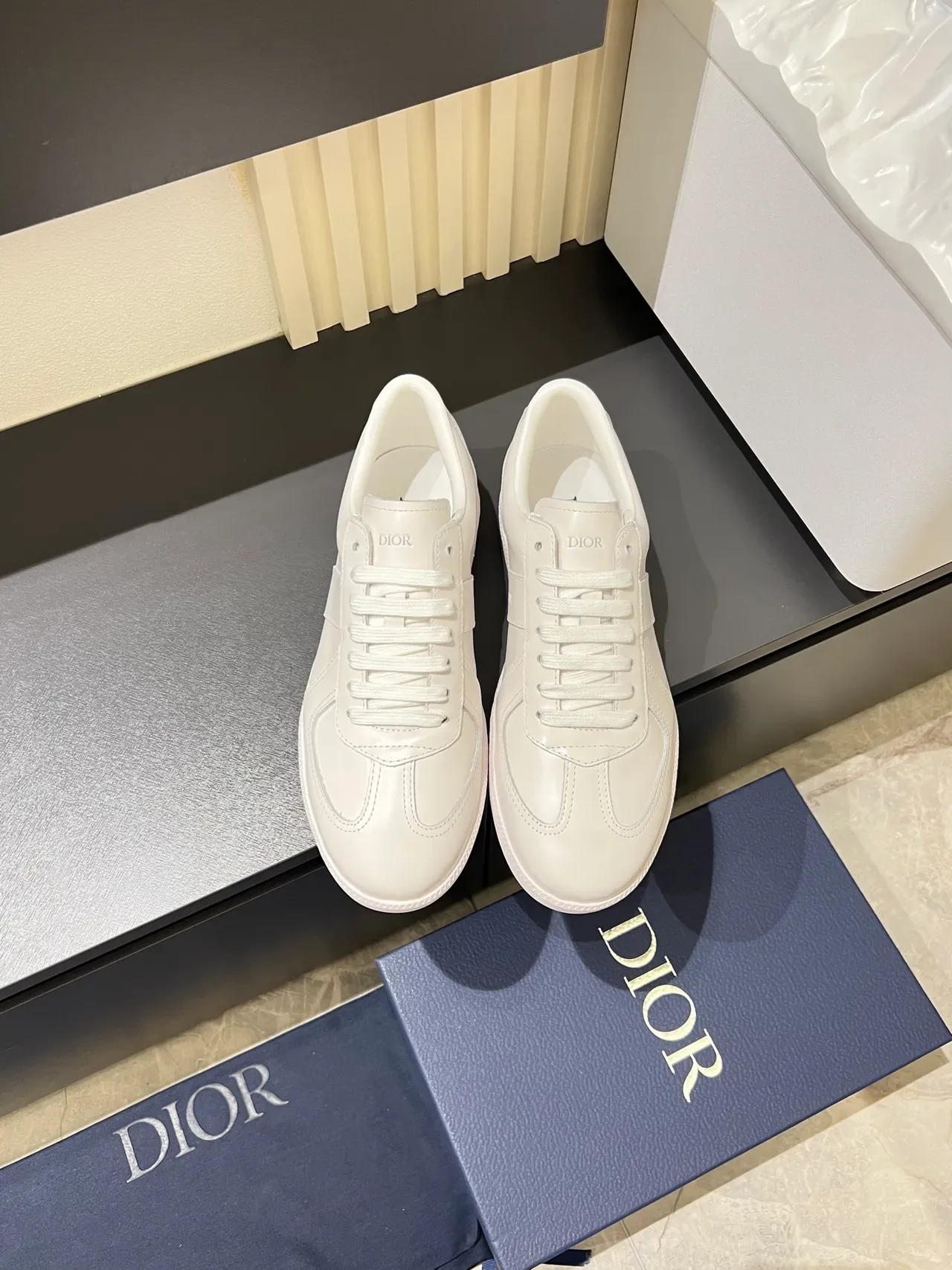 Dior B23 Sneakers Lifestyle en Cuir Blanc 5