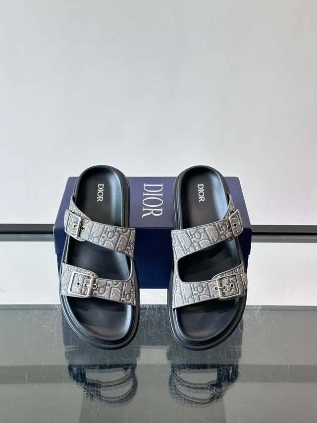 Dior B27 monograma correa doble hebilla sandalias casual 3