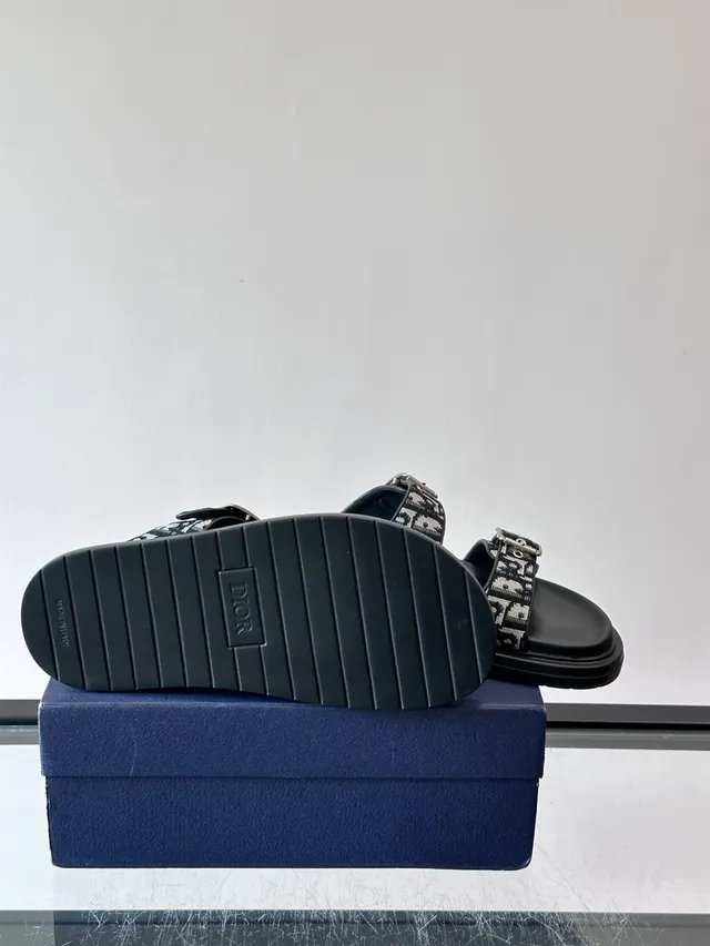 Dior B27 monograma correa doble hebilla sandalias casual 5