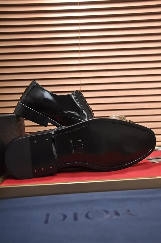 Dior Chaussures Oxford Noir Cuir Verni Bout Cap-Toe 3