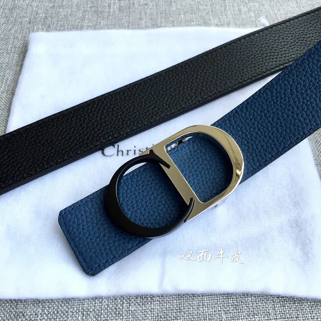 Dior Bobby Ceinture en Cuir de Veau Noir à Double Face Texturée 12