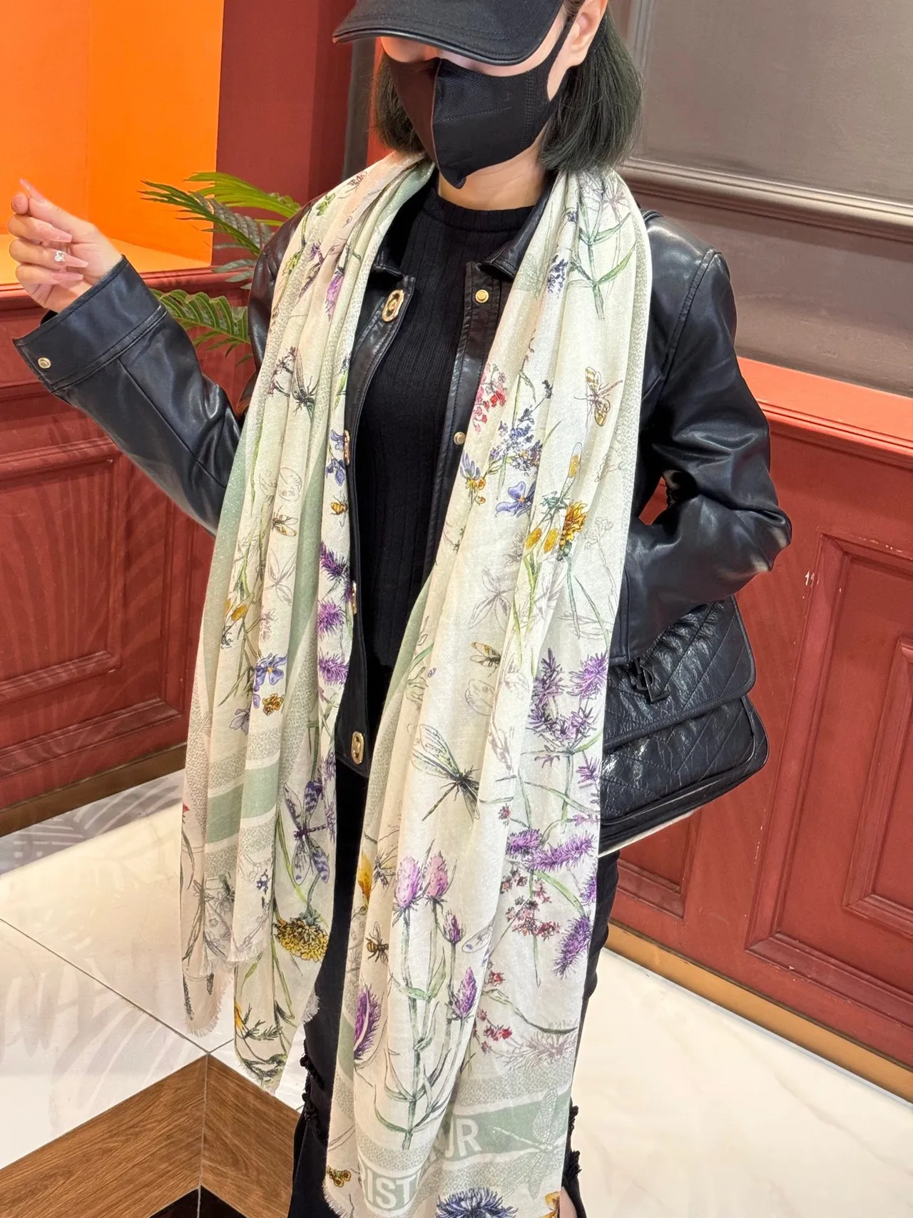 Dior Botanical Illustration Silk Scarf 2