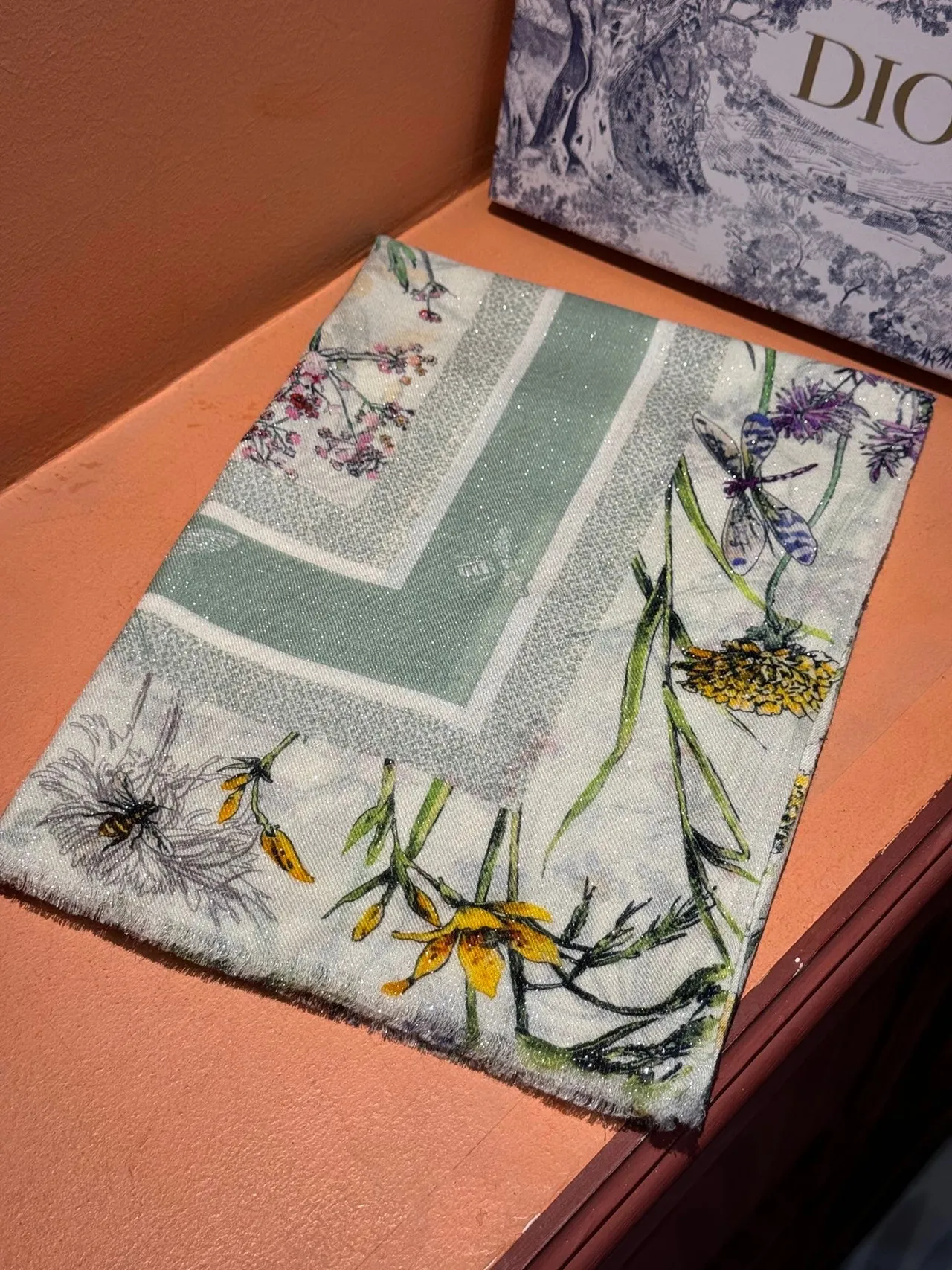 Dior Botanical Illustration Silk Scarf 6