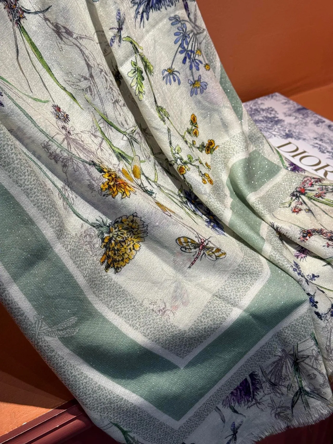 Dior Botanical Illustration Silk Scarf 7