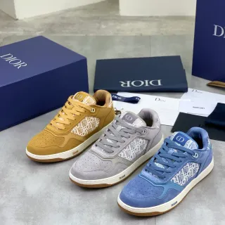 Dior 棕白麂皮鞋面 斜纹蒙格拉姆 生活鞋