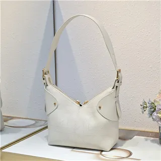 Dior Sac Hobo Navy Beige Monogramme Canvas Fermeture à Cordon 6