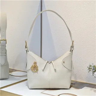 Dior Sac Hobo Navy Beige Monogramme Canvas Fermeture à Cordon 10