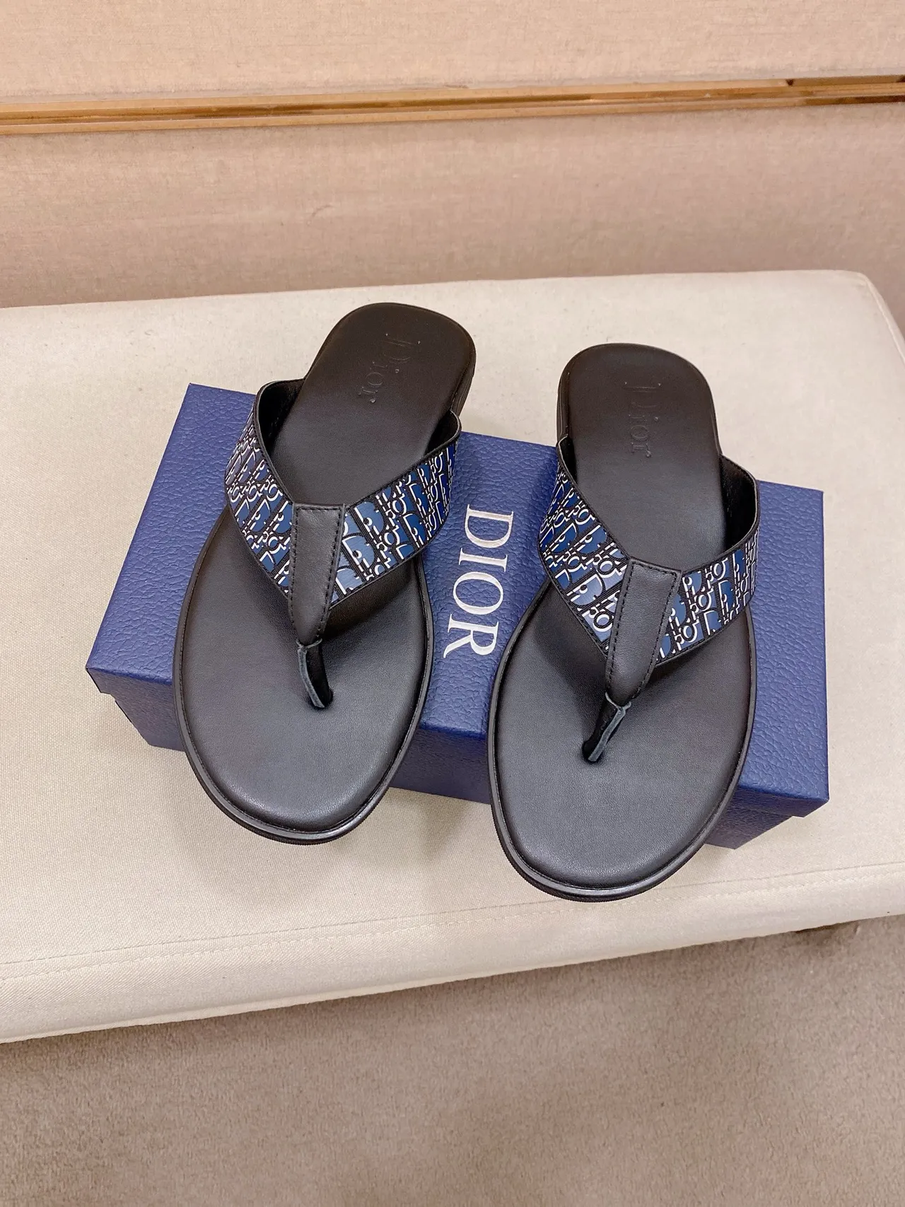 Dior Oblique Monogram Thong Slippers 3