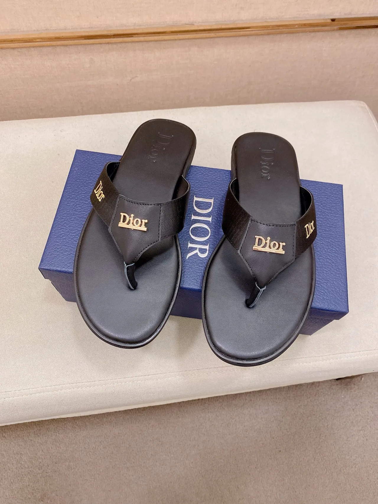 Dior Oblique Monogram Thong Slippers 8