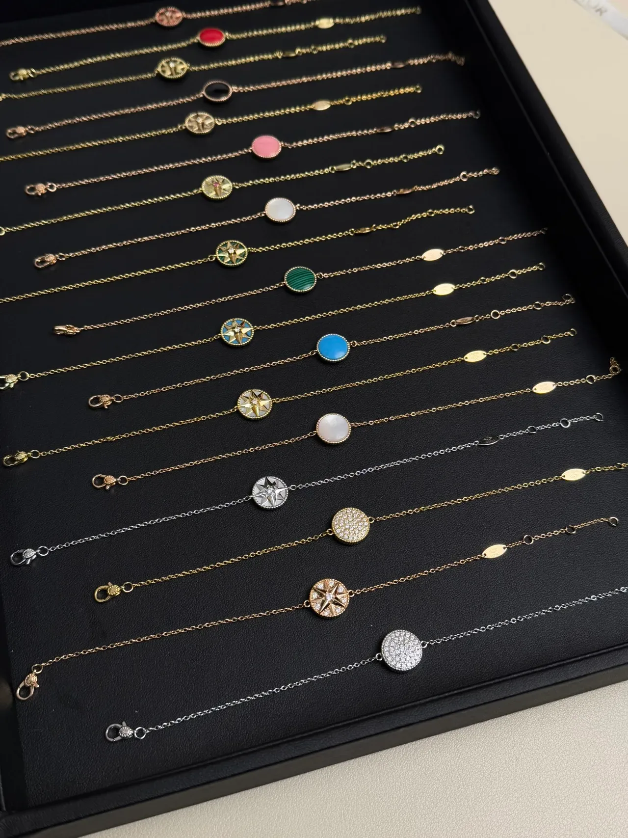 Dior Rose des Vents Compass Star Enamel Charm Bracelets 5