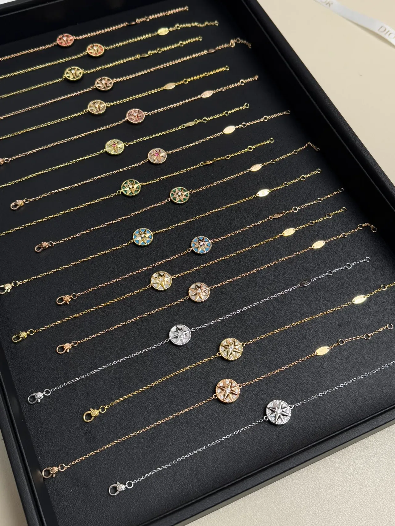 Dior Rose des Vents Compass Star Enamel Charm Bracelets 7